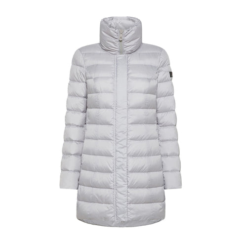 PEUTEREY Piumino lungo Piumino Donna Slim collo ampio Grigio perla - Francavilla Moda